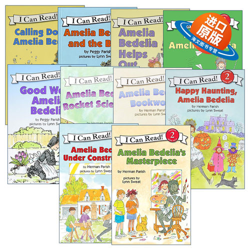 英文原版绘本 I Can Read Level 2 Amelia Bedelia 糊涂女佣第二阶段10册 阿米莉亚 汪培珽推荐 英文版 进口英语原版书籍