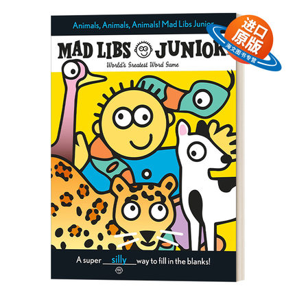 英文原版 Animals  Animals  Animals! Mad Libs Junior 动物，动物，动物！ 儿童英语文字游戏 英文版 进口英语原版书籍