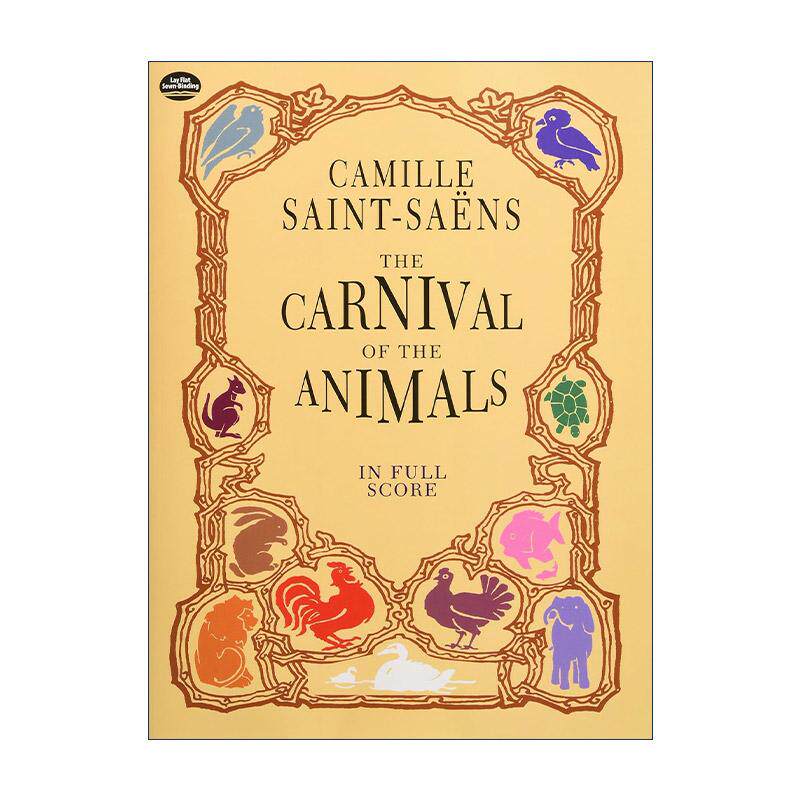 英文原版 The Carnival of the Animals in Full Score 动物狂欢节全谱 夏尔·卡米尔·圣桑 英文版 进口英语原版书籍