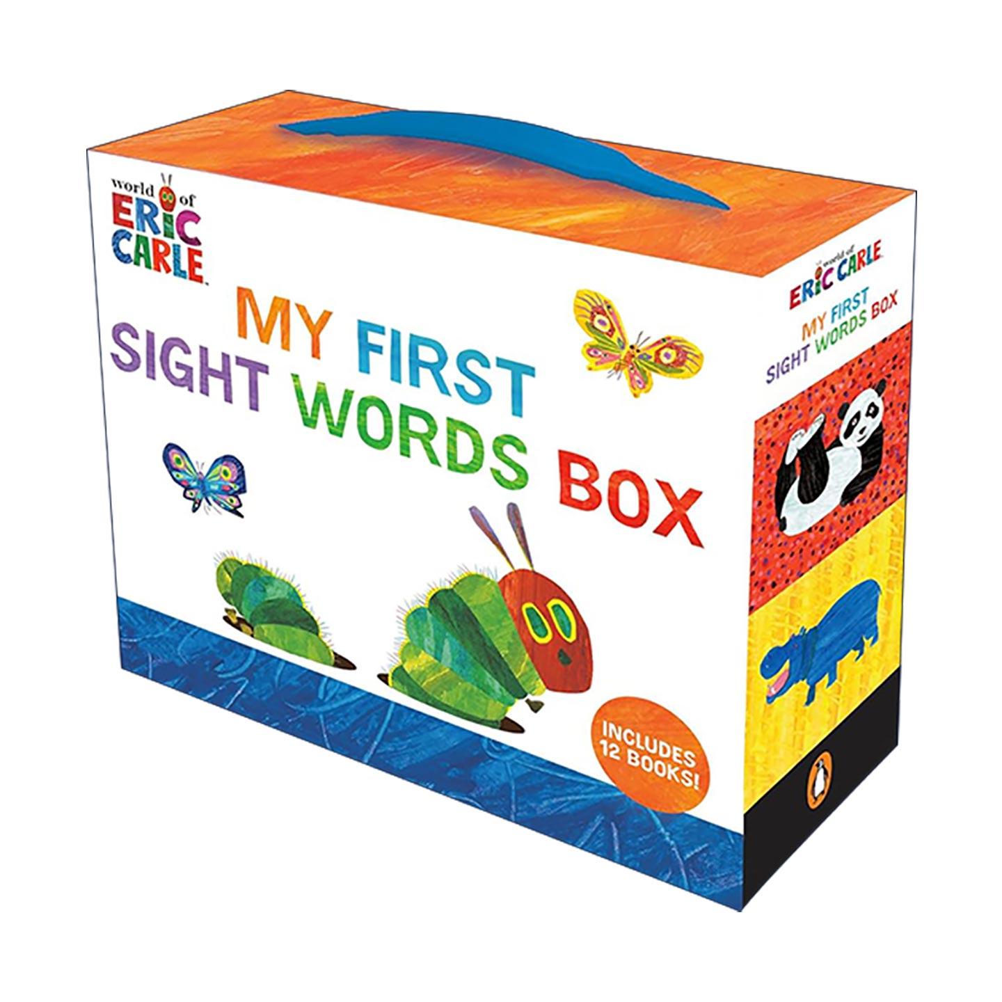 英文原版 World of Eric Carle My First Sight Words Box 艾瑞卡尔爷爷的世界 视觉词汇学习书12册盒装套装 常用词积累 英文版