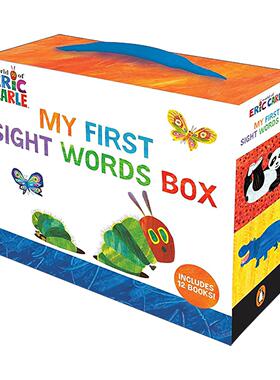英文原版 World of Eric Carle My First Sight Words Box 艾瑞卡尔爷爷的世界 视觉词汇学习书12册盒装套装 常用词积累 英文版