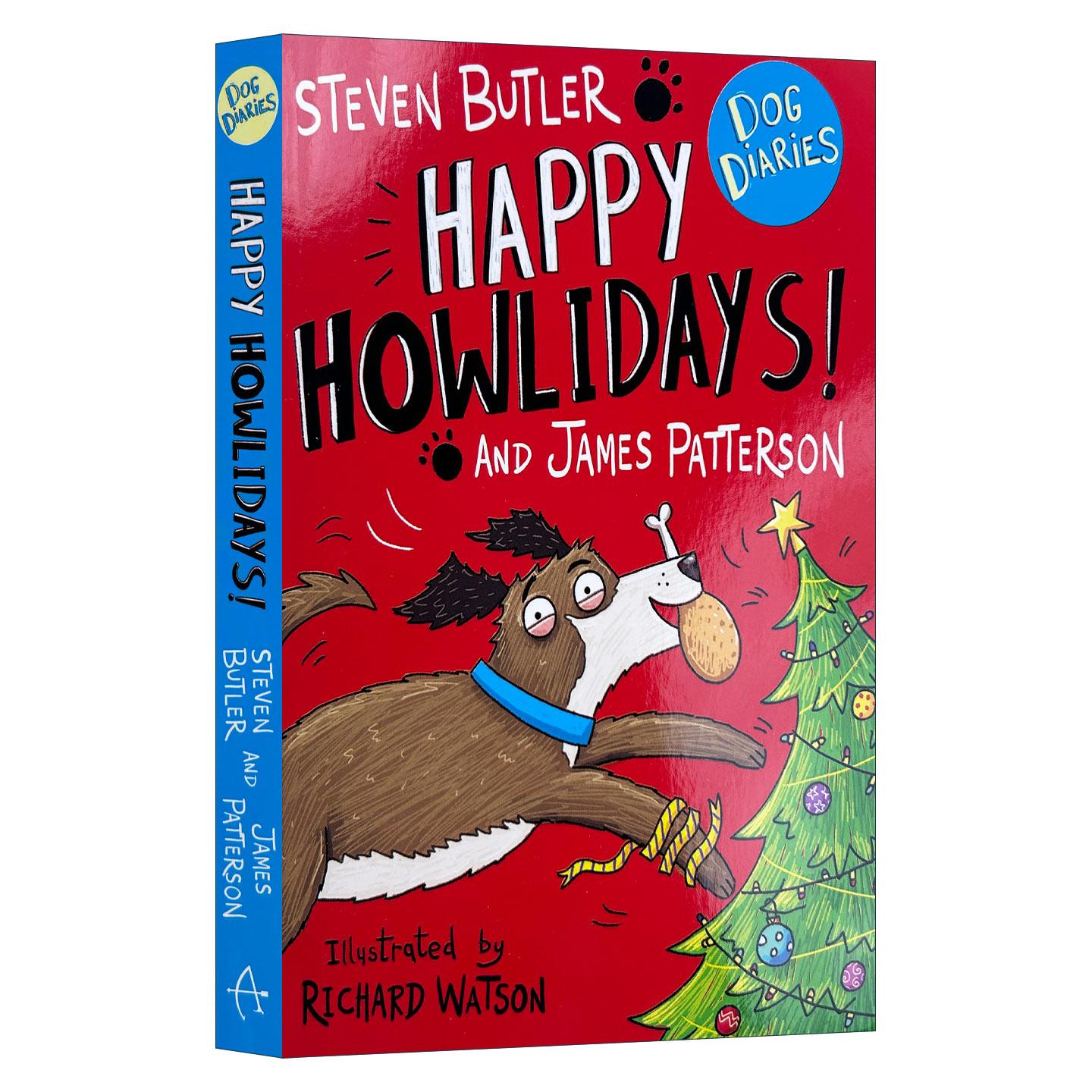 英文原版 Dog Diaries Happy Howlidays 狗狗日记2 儿童动物主题幽默搞笑章节桥梁书 英文版 进口英语原版书籍