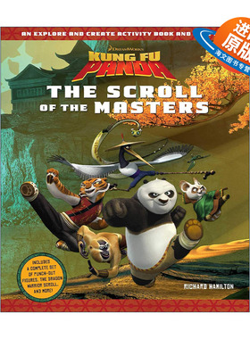 英文原版 Kung Fu Panda the Scroll of the Masters 功夫熊猫 大师卷轴 精装活动书 英文版 进口英语原版书籍