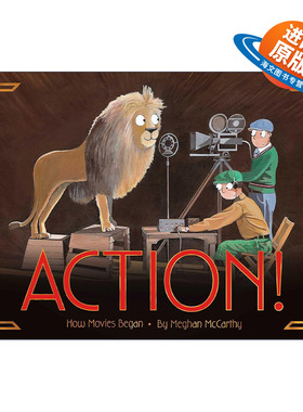 英文原版 Action 开拍 电影的起源 精装绘本故事 Meghan McCarthy 英文版 进口英语原版书籍