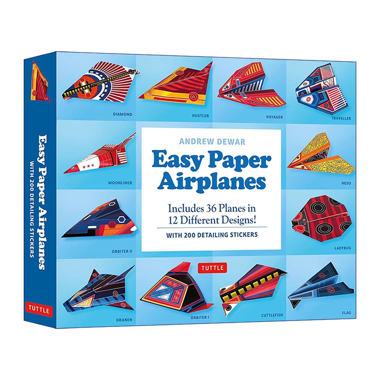 英文原版 Easy Paper Airplanes for Kids Kit 儿童简易纸飞机折纸工具包 含200张贴纸 Tuttle 英文版 进口英语原版书籍