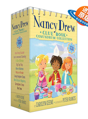 英文原版 Nancy Drew Clue Book Conundrum Collection 少女妙探南希德鲁 谜团线索收集书 1-10册 盒装 章节书 英文版 进口英语书