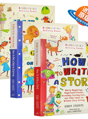 How To 英语学习3本套装 英文原版 write a story grammar spelling 如何写故事 语法 单词拼写7-9岁 Simon Cheshire 英文版进口书