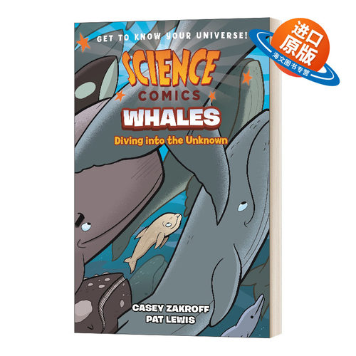 英文原版 Science Comics Whales 科学漫画 鲸鱼 英文版 进口英语原版书籍儿童外文书