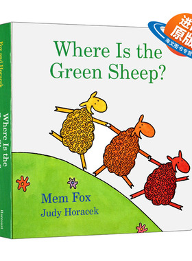 英文原版 Where Is the Green Sheep? 绿色的小羊在哪里 纸板书 吴敏兰儿童绘本 英文版 进口英语原版书籍