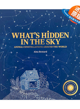 英文原版 What's Hidden in the Sky 夜空中隐藏着什么 互动式可透光设计 纸板翻翻书 西班牙插画师Aina Bestard 进口英语原版书籍