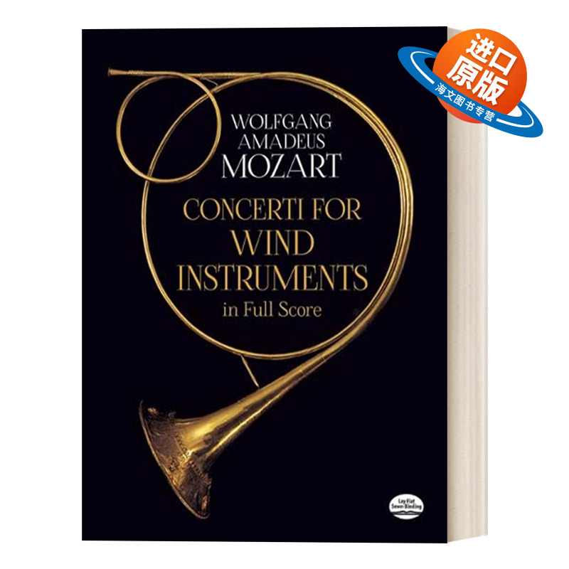 英文原版 Concerti for Wind Instruments in Full Score 莫扎特十首管乐器协奏曲全谱 英文版 进口英语原版书籍