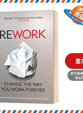 重来 更为简单有效的商业思维 英文原版 Rework 英文版进口原版英语书籍