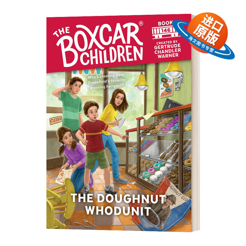 英文原版 The Doughnut Whodunit 甜甜圈 棚车少年系列146 The Boxcar Children Mysteries 英文版 进口英语原版书籍儿童外文书