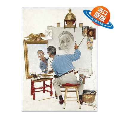 Norman Rockwell's Triple Self-Portrait from The Saturday Evening Post Notebook 星期六晚邮报中诺曼·洛克威尔的三重自画像