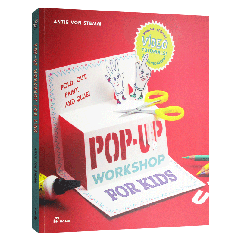 英文原版Pop-up Workshop for Kids Fold Cut Paint and Glue 儿童立体工作坊折叠,切割,油漆和胶水 英文版 进口英语原版书籍