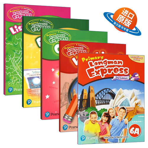 英文原版 Primary Longman Express 6A 朗文PLE小学英语六年级上册 新版 一个学期5本套 课本+4本练习册 朗文小学教材6A 进口书籍
