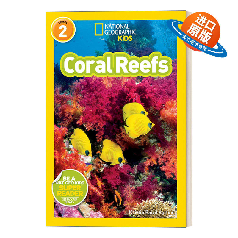 英文原版 National Geographic Kids Readers L2 Coral Reefs 国家地理儿童分级读物第2级 珊瑚礁 英文版 进口英语原版书籍