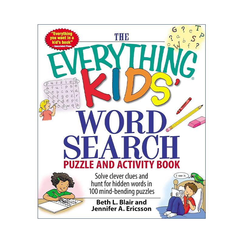 英文原版 The Everything Kids' Word Search Puzzle and Activity Book 孩子的百宝箱 字谜活动书 英文版 进口英语原版书籍