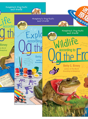 英文原版 Og the Frog系列3册 青蛙Og的探险/生活/野生动物 6-8岁儿童幽默章节桥梁书 Betty G. Birney 英文版 进口英语原版书籍