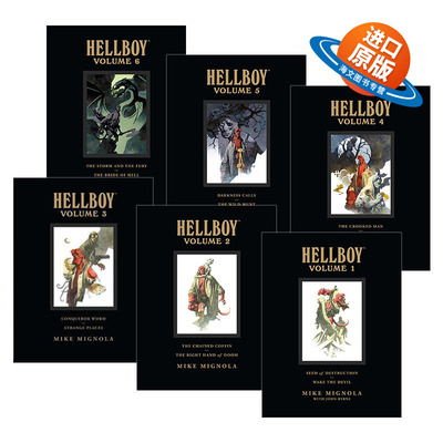 英文原版 Hellboy Library Edition Volume 1-6 地狱男爵卷1-6册 精装馆藏版 地狱小子 Mike Mignola 英文版 进口英语原版书籍