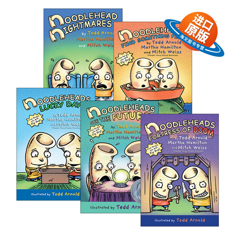 英文原版 Noodleheads Something Fishy 傻瓜面条头小子5册 爆笑漫画 儿童课外读物 和谐幽默全彩漫画故事书 英文版 进口英语书籍
