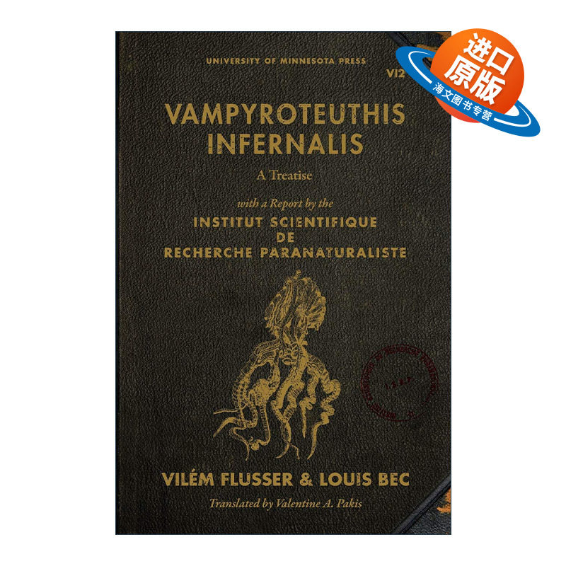 英文原版 Vampyroteuthis Infernalis 吸血乌贼 威廉·弗卢塞尔 幽灵蛸 来自地狱的吸血鬼 英文版 进口英语原版书籍