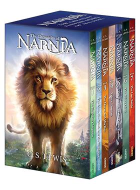 英文原版 The Chronicles of Narnia 纳尼亚传奇7册套装 新封面 英文版 进口英语原版书籍
