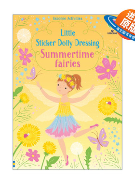 英文原版 Little Sticker Dolly Dressing Summertime Fairies 多莉贴纸 夏日仙女 英文版 进口英语原版书籍