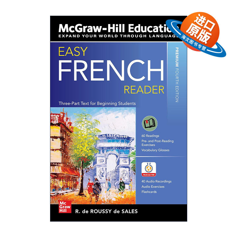 原版 Easy French Reader 轻松法语阅读 第4版 进口原版书籍