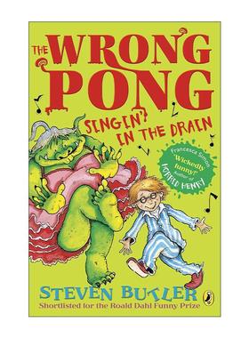 英文原版 The Wrong Pong Singin' in the Drain 内维尔与巨兽族4 青少年幽默插画故事书 Steven Butler 英文版 进口英语原版书籍