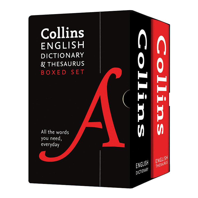 英文原版 collins english dictionary & thesaurus boxed set 柯林斯