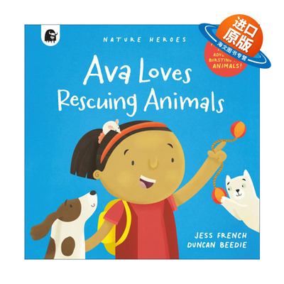 英文原版绘本 Ava Loves Rescuing Animals 艾娃喜欢救助动物4 英文版 进口英语原版书籍