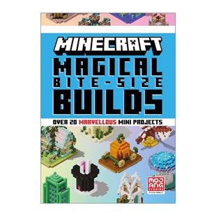 Size 世界 Minecraft Bite 英文版 书籍 英文原版 精装 Builds Magical 指南 魔法迷你建筑 我 进口英语原版 20个迷你建筑