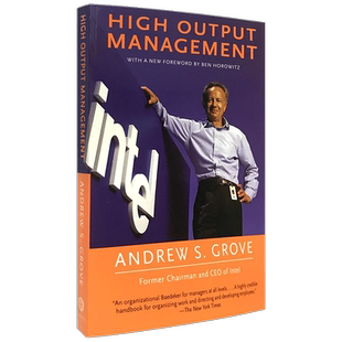 包邮现货 高产出管理 英文原版 High Output Management 格鲁夫给经理人的第一课 英文版 进口英语书籍【海文图书】