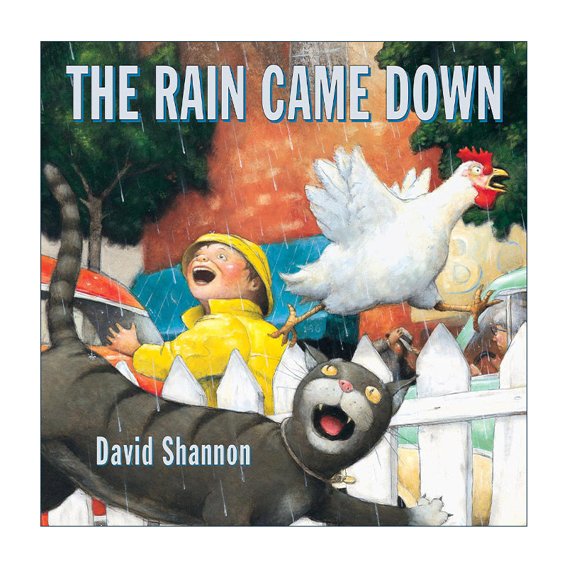 英文原版 The Rain Came Down 大雨哗啦哗啦下 精装图画书 童书作家与插画家协会金风筝奖 大卫香农 英文版 进口英语原版书籍