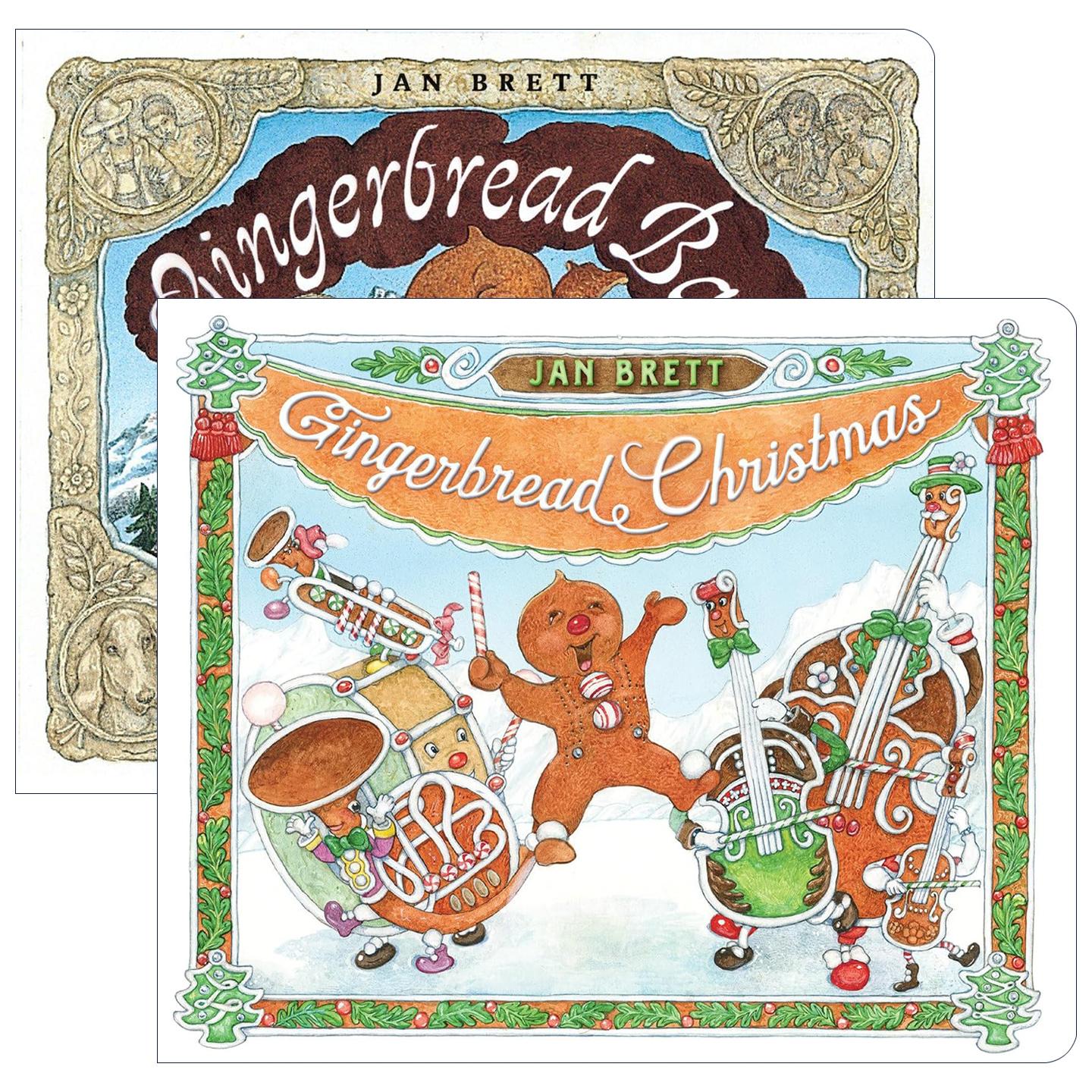 英文原版 Gingerbread 姜饼人纸板书2册 儿童绘本 乌龟莫茜作者简·布雷特 英文版 进口英语原版书籍