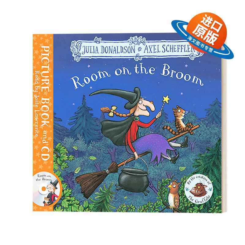 英文原版 Room on the Broom Book & CD 女巫扫帚排排坐 附CD 儿童启蒙绘本 朱莉娅唐纳森 英文版 进口英语原版书籍