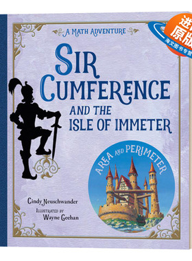 英文原版 Sir Cumference and the Isle of Immeter 圆周骑士与伊米特岛 数学大冒险 STEM 少儿课外阅读 绘本 英文版 进口英语书籍