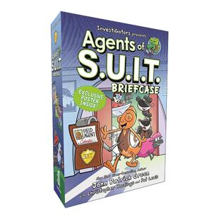 英文原版 InvestiGators Agents of S.U.I.T. Briefcase 鳄鱼侦查员外传侦查员1-3册盒装 精装 英文版 进口英语原版书籍