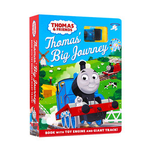 小火车托马斯轨道车书玩具书纸板书 英文原版 Thomas Friends Thomas' Big Journey 儿童英语启蒙故事图画书 亲子互动益智 英文版