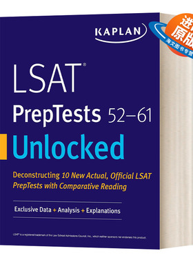 英文原版 LSAT PrepTests 52-61 Unlocked  美国法学院入学考试备考 52-61 英文版 进口英语原版书籍