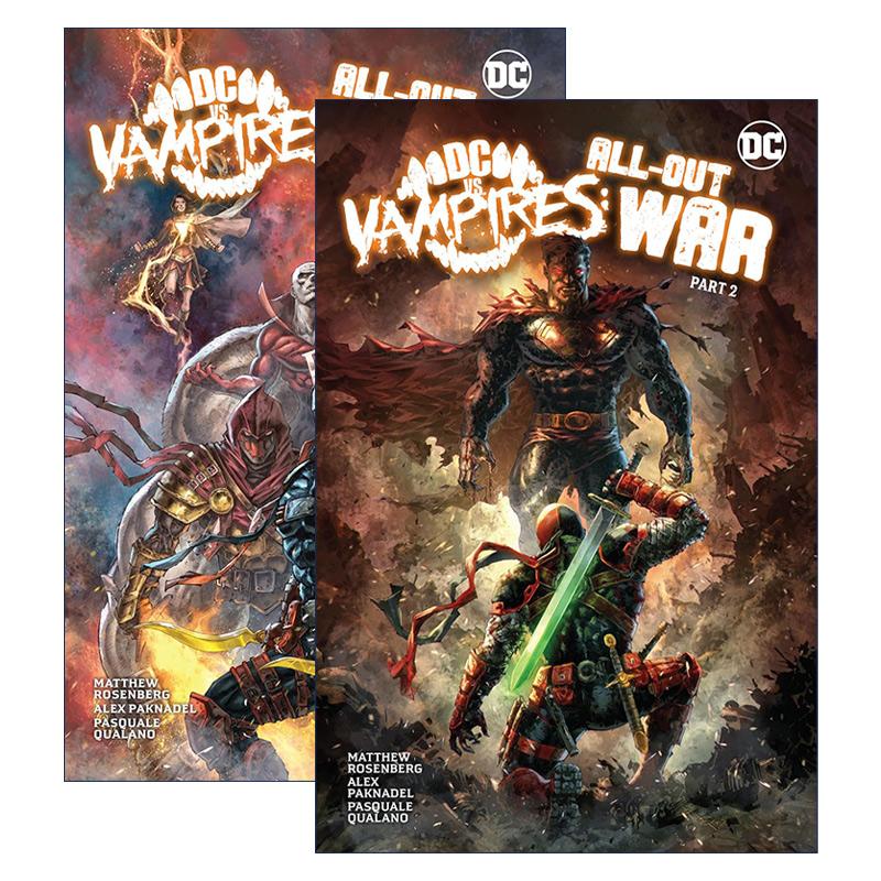 英文原版 DC vs. Vampires All-Out War DC大战吸血鬼 全面战争2册 漫画 精装 Matthew Rosenberg 英文版 进口英语原版书籍