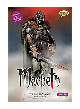 英文原版 Macbeth The Graphic Novel Plain Text 麦克白 经典文学全彩漫画版 莎士比亚 英文版 进口英语原版书籍
