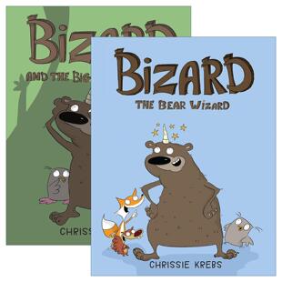 英文原版 Bizard 熊巫师比扎德2册 儿童全彩搞笑漫画 英文版 进口英语原版书籍