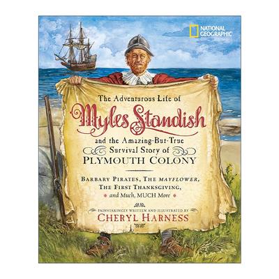 英文原版 The Adventurous Life of Myles Standish 迈尔斯·斯坦迪什历险记与普利茅斯殖民地的真实故事 儿童历史科普百科
