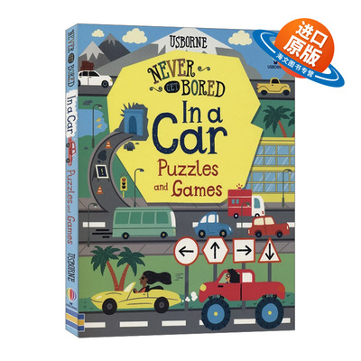 英文原版 Never Get Bored in a Car 汽车主题益智游戏 全脑开发 儿童英语读物 思维能力 英文版 进口英语原版书籍