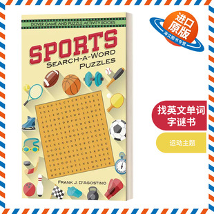 運(yùn)動主題找英文單詞字謎書 Search 英文原版 Puzzles Word 英文版 Sports 進(jìn)口英語原版 書籍
