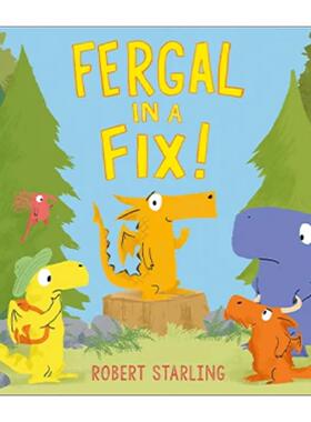 英文原版 Fergal In A Fix 爱抢*一的小恐龙费格尔 儿童情绪管理绘本 英文版 进口英语原版书籍