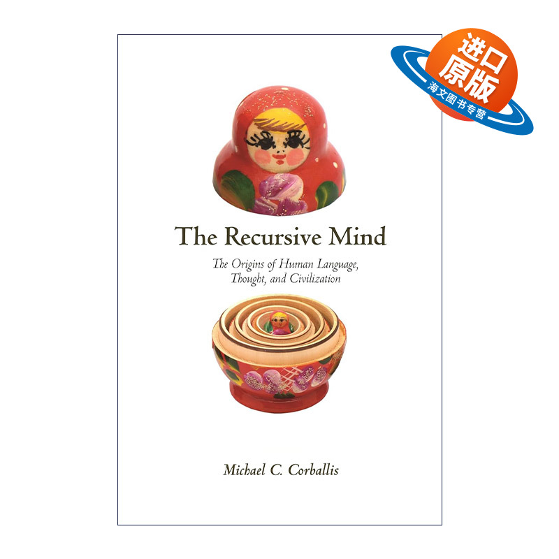 英文原版 The Recursive Mind 递归思维 人类语言 思想和文明的起源 更新版 心理学 Michael C. Corballis 英文版进口英语原版书籍
