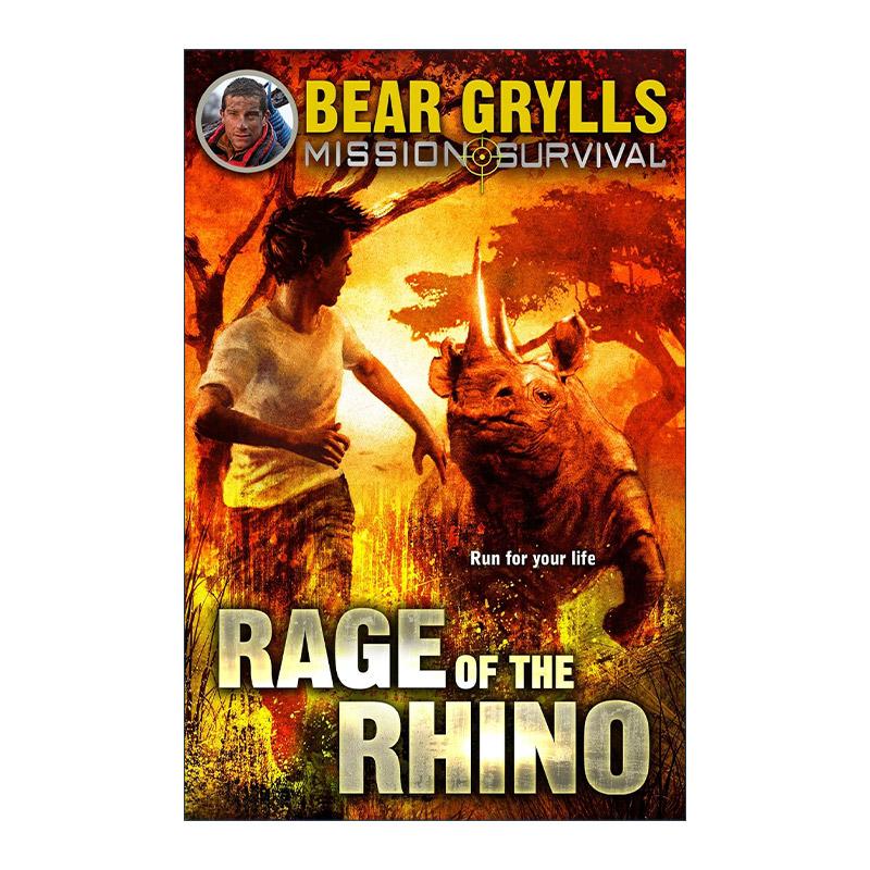 英文原版 Mission Survival Rage of the Rhino 生存大挑战7 贝尔·格里尔斯青少年野外冒险小说系列 英文版 进口英语原版书籍
